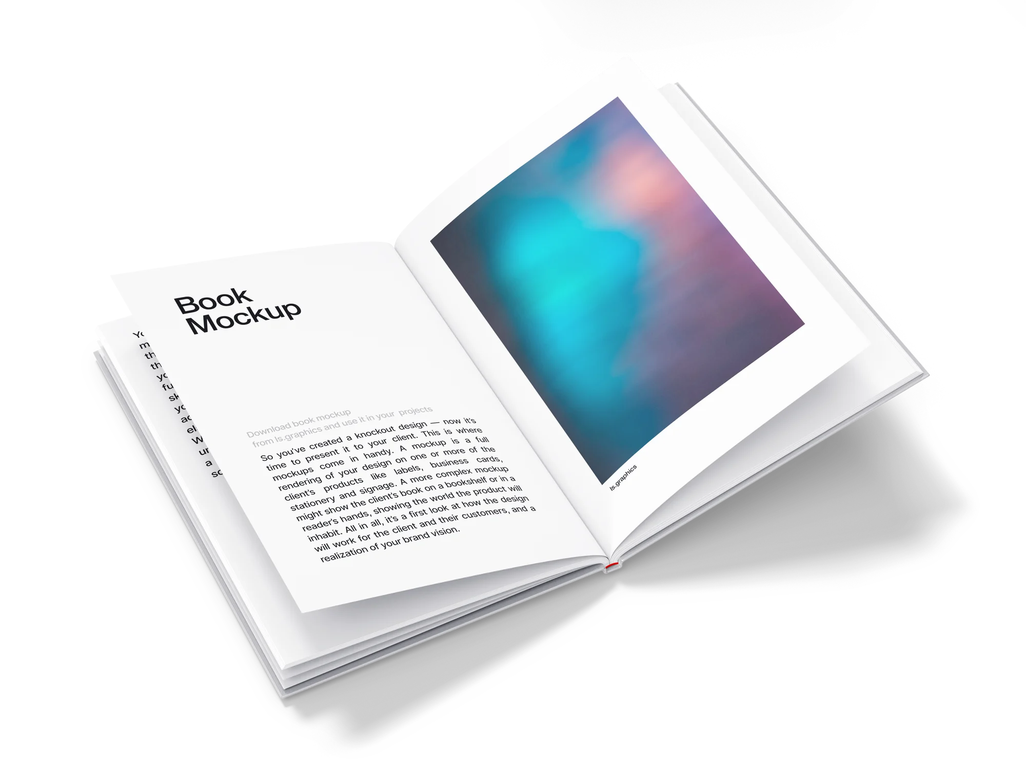 Open Hardcover Book Mockup Example