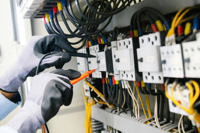 A close up of electrical testing to show how it can protect employees.